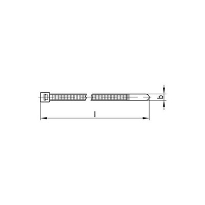 HellermannTyton Kabelbinder 7,6x465 schwarz T120M-W-BK 100 Stk