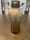 Vintage Coca-Cola Coke Dark Tint Glass Cup Tumbler 6" tall - 16 oz