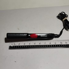 Ceramic Flat Iron Hair Straightener/Vivitar pg-71000BLK Black Red, Tested