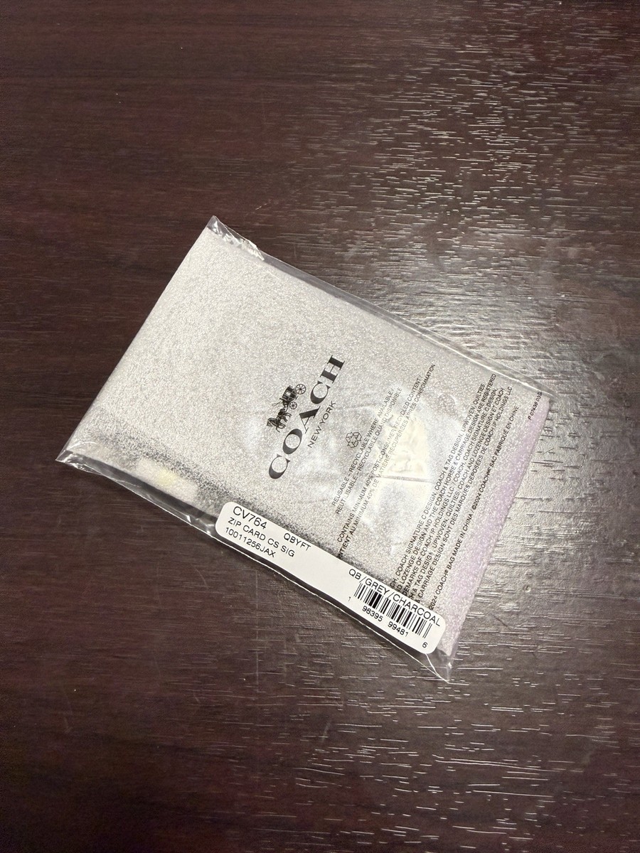 Coach Men's Zip Card Case Wallet In Signature Canvas | eBay