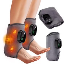 Cordless Foot Ankle Massager Pain Relief with 6 Heat Levels, 3 Vibration Modes