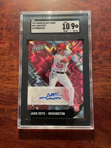 2018 Panini Black Friday Juan Soto Rookie Auto RC AUTOGRAPH SSP SGC 9/10