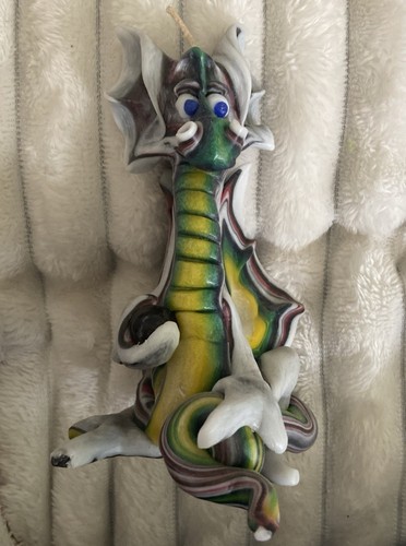 Multi Rainbow Dragon Candle Fantasy Dragon DND Birthday Merlin GOT Unique - 第 2/5 張圖片