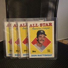 Lot of 10 Topps Don Mattingly New York Yankees All Star Baseball Cards