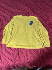 Camisa manga larga REEBOK PRINCE amarilla y azul talla M