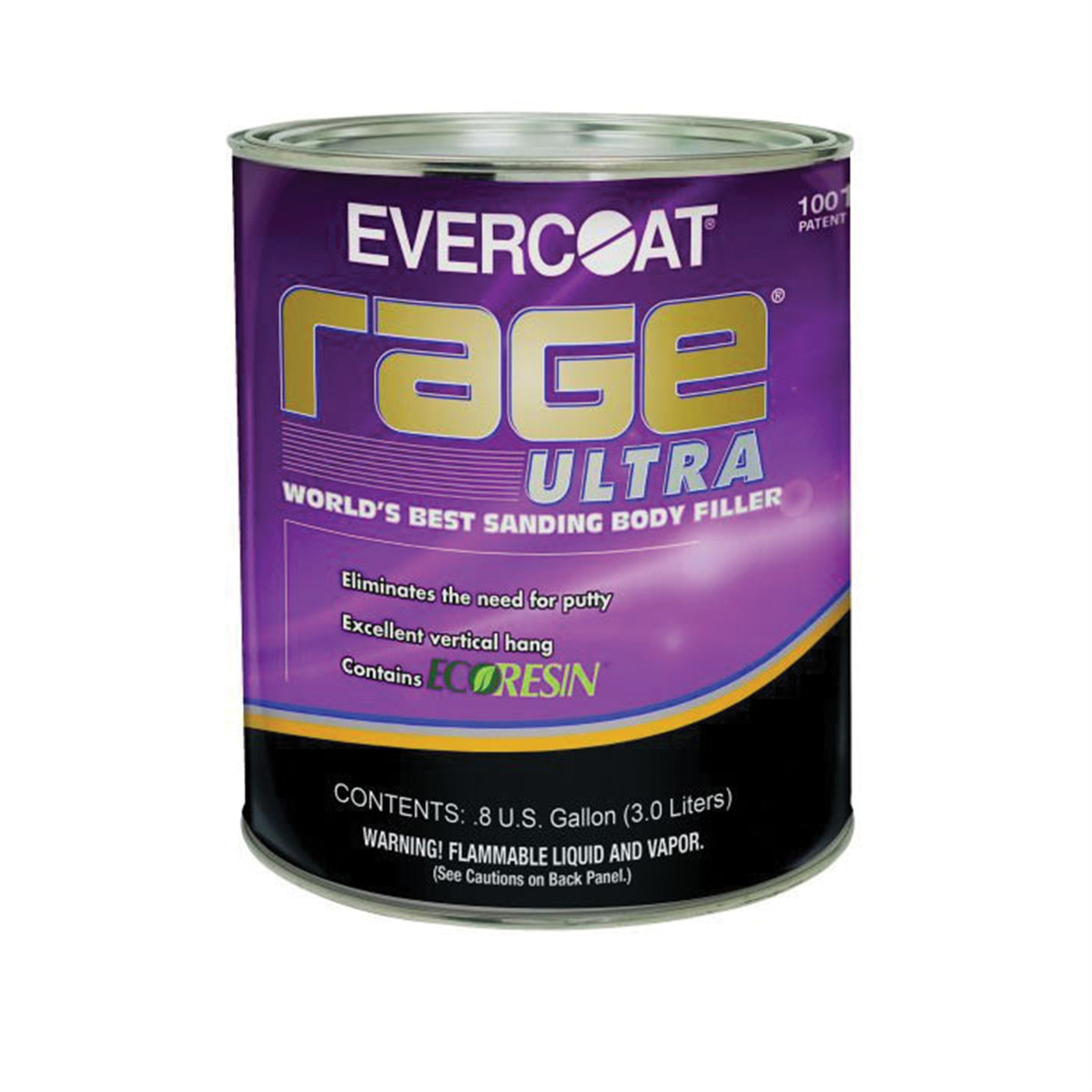 Evercoat 100125 Rage Ultra 1 Gallon Body Filler, EcoResin, Metalworks