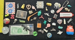Cracker Jack & Gumball Charms Lot Vtg To Now-40+Pieces