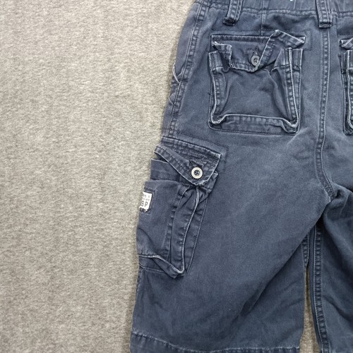 Place Cargo Shorts Boy 12 Blue Grunge Baggy Streetwear Vintage Y2K Loose Hip Hop - Picture 13 of 14