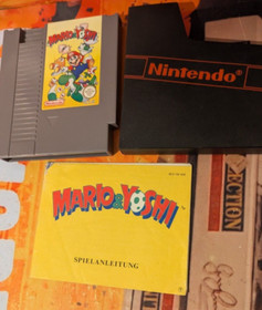 Mario & Yoshi (1989) Nintendo NES (M&oacute;dulo, Manual, Caja) funcionando en caja original