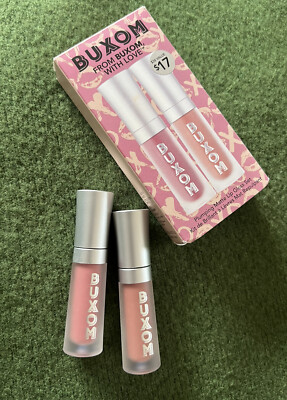 Buxom With Love Plumping Matte Lip Gloss Set - DOLLY & CHILL NIGHT - NIB 