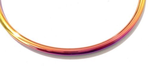 Cuello de eternidad arco iris delgado de 19" 6 mm con bloqueo collar de esclavo - PuffStore - Imagen 2 de 5