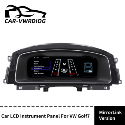 For VW Golf7 12.3'' Car LCD Digital Virtual Instrument Cluster Dashboard Retrofit