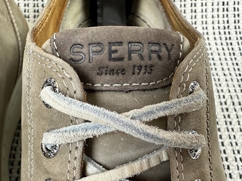 Sperry Top Sider Gold Cup Mens 9.5M Beige Leather Shoes ASV Lace Up STS14729 - Picture 9 of 24