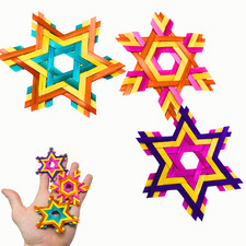 Bonka Bird Toys Natural and Colored PK 3 Six Point Star Foot Talon Craft Part