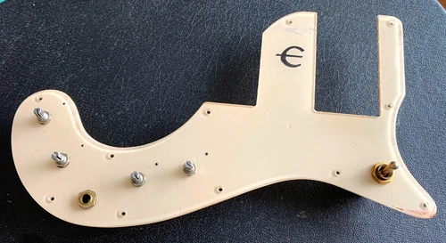 Original 1970s Pickguard For Epiphone ET-290 Crestwood Cream With Electronics