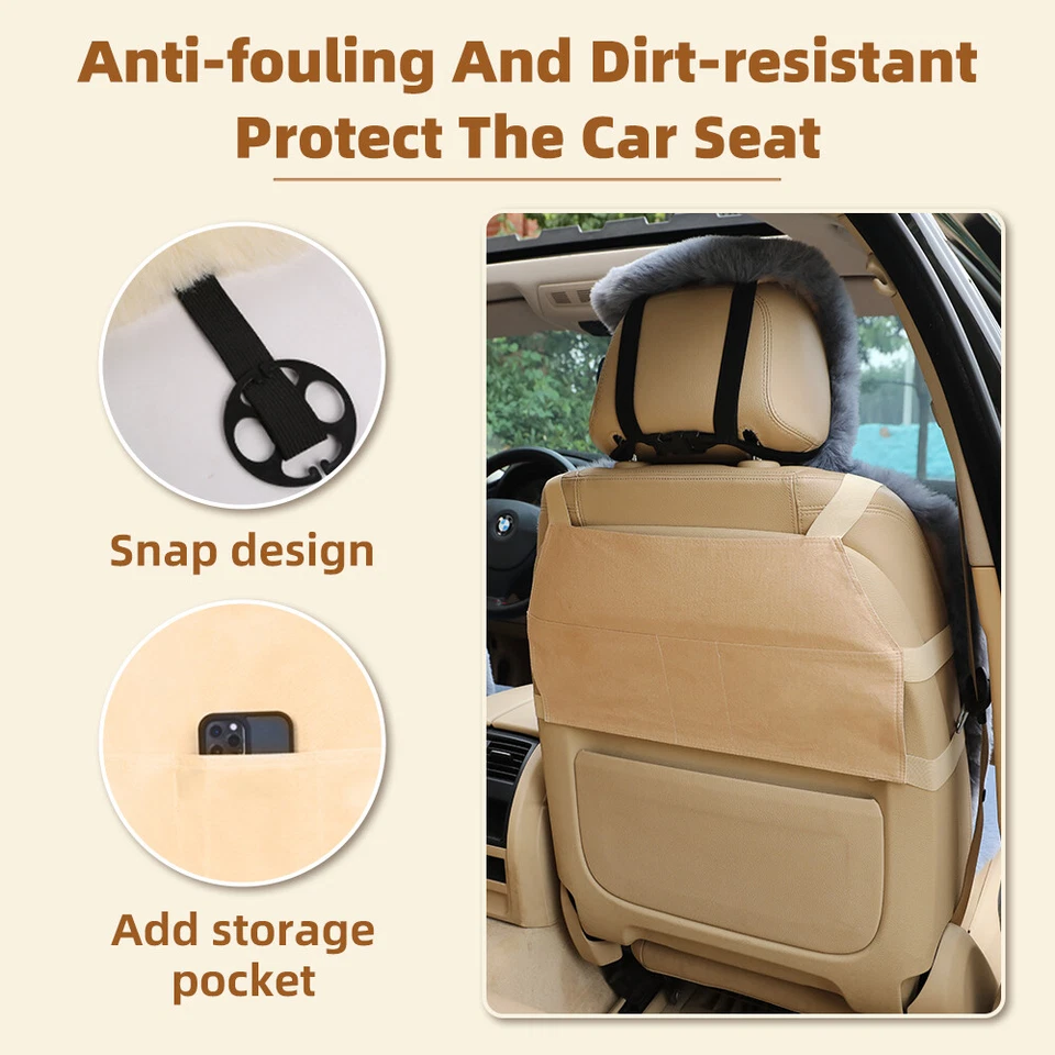 Faux Sheepskin Car Automotive Seat Covers 2pcs Front Cushion Warm For Land Rover Foto 4 de 4