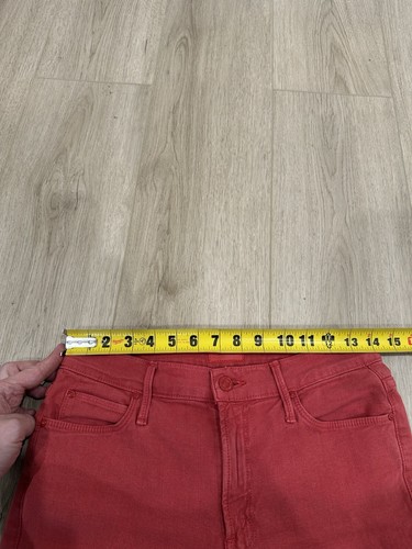 Mother Mid Rise Dazzler Ankle in So Far Gone Stretch Jeans 28 Red - 第 12/15 張圖片