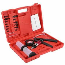 Kit 22 Pezzi Pompa Da Vuoto Manuale Per Spurgo Freni Frizione Tester Auto Moto