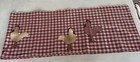Window Valance Chicken Farmhouse Country 64” wide 14” Red Plaid Single