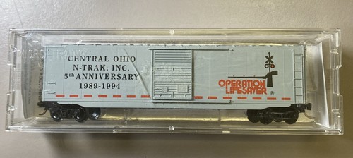 Micro Trains scala N 50 piedi box auto corsa speciale Central Ohio anniversario 1994 nuovo con scatola - Foto 3 di 5