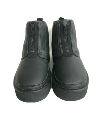 UGG WOMEN NEUMEL PLATFORM ZIP ULTRA MATTE BLACK SHOE US 9 / EU 40