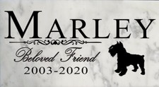 Customized Beloved Friend Dog Memorial Outdoor Stone Marker Select Your Breed