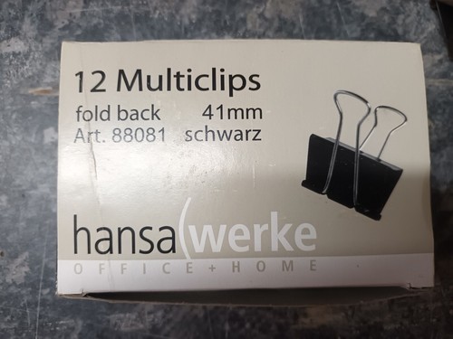 12 x Multiclips 41 mm Clip Foldback Klammer Clips