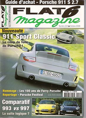 FLAT 6 224 PORSCHE 997 SPORT CLASSIC 997 GT3 CUP 993 911 S 2.7 S 2.2 356 PRE A