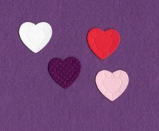 HEART  5 Valentine love die cuts scrapbook cards