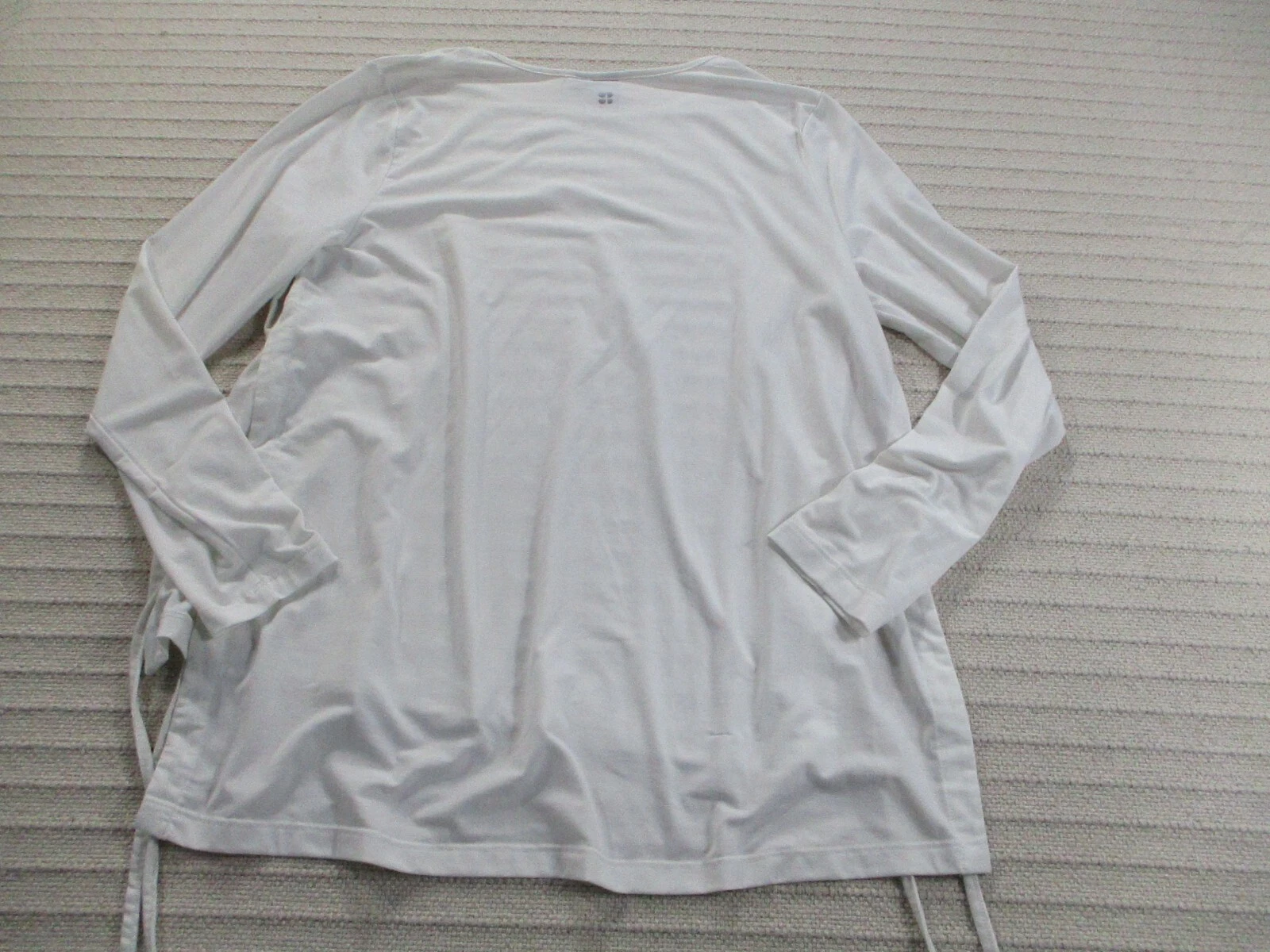 sweaty-betty long sleeve high low crew neck stretch solid shirt