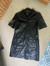 black Faux leather mini dress
