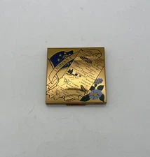 Vintage Elgin American Indiana Brass Makeup Compact