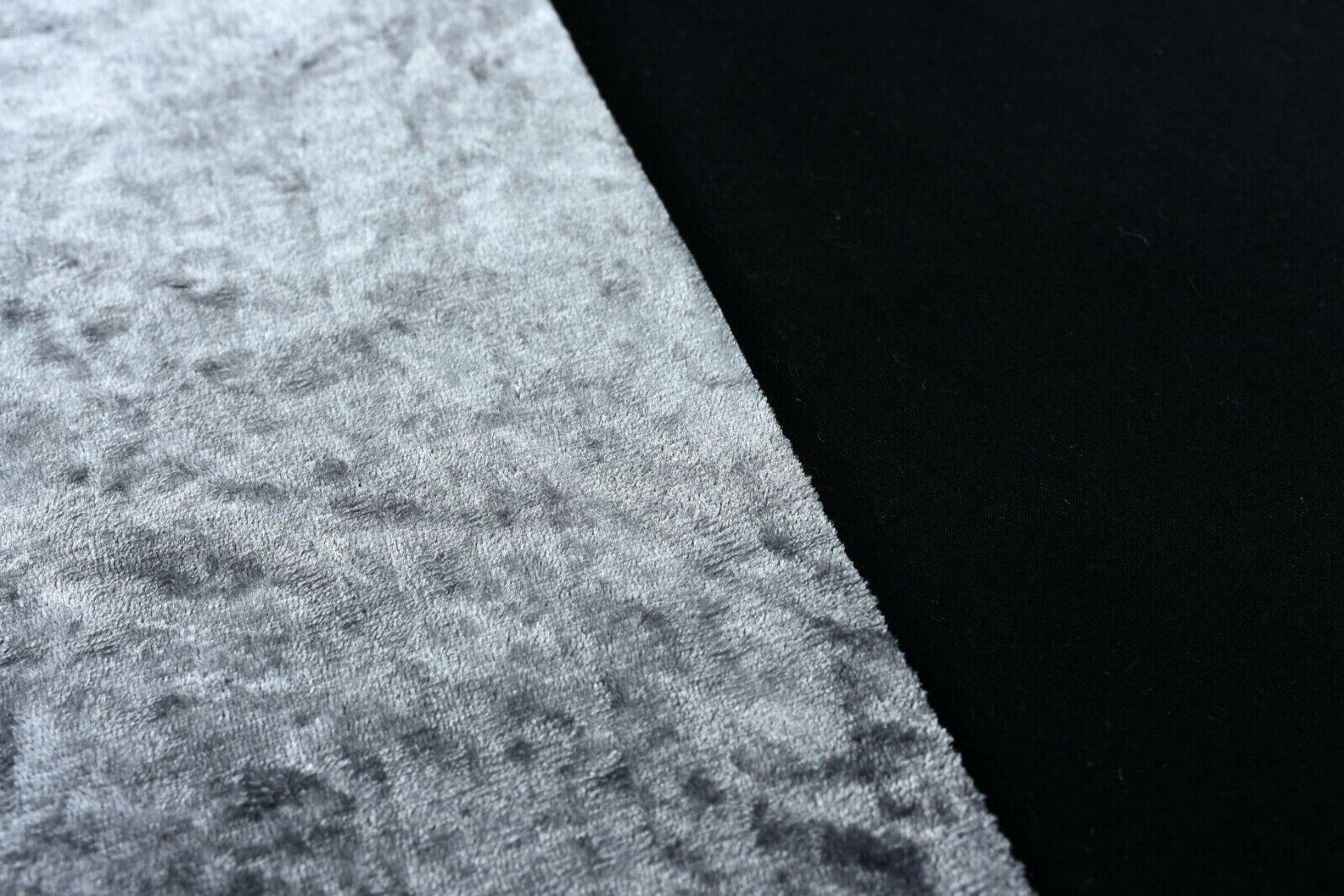 Black Crushed Velvet Panel Duvet Cover 2 Pillow Case Bedding Set