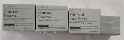 Lumin Pack de 4 Produits Exfoliant visage au charbon + Exfoliant rub (C) /EBOJ