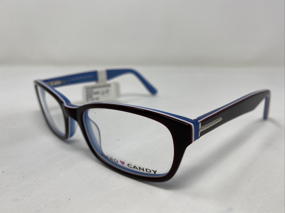 Hard Candy HC18 BWN 51-18-135 Brown/Blue Plastic Full Rim
