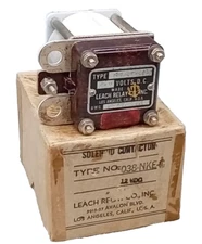 1 NOS LEACH RELAY Solenoid contactor 12 V. DC TYPE NO 5038-NKE-C