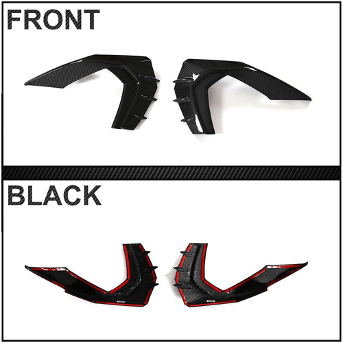Carbon Flaps Flossen Canards Front Splitter für Audi S3 RS3 8Y A3 Sline 2022-23 - Bild 8 von 9