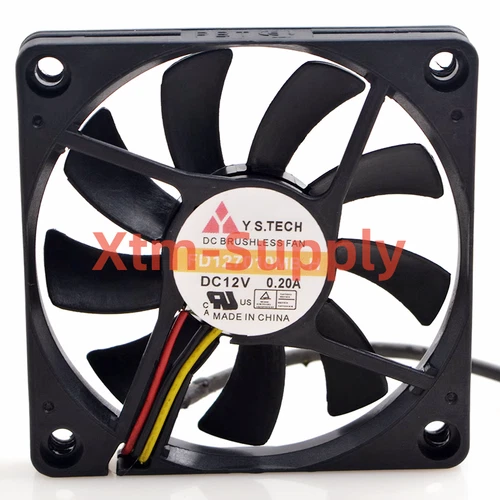 1pc brand new Y.S.TECH fan FD127010MB-H DC12V 0.20A 7010 7cm 3wire FD127010MBH