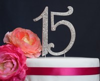 15 Quinceanera Cake Topper Premium Crystal Rhinestones - Monogram Number Fift... on sale 15 Quinceanera Cake Topper Premium Crystal Rhinestones - Monogram Number Fift... on sale