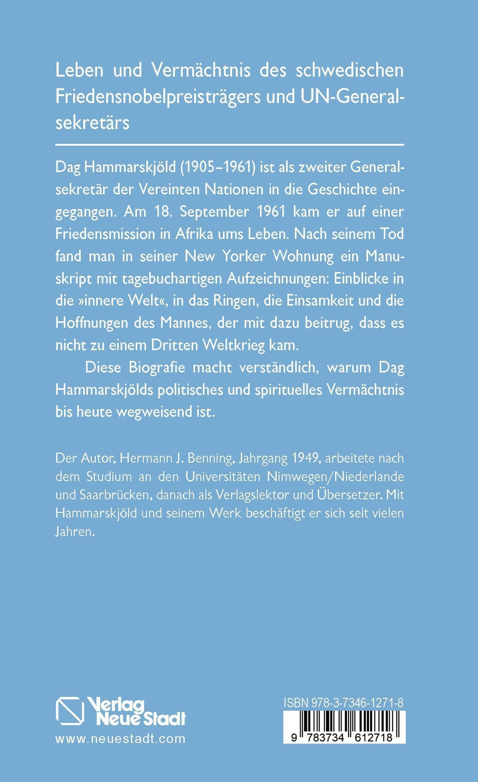 Thumbnail - Dag Hammarskjöld | Leben - Profil - Bedeutung | Hermann J. Benning |