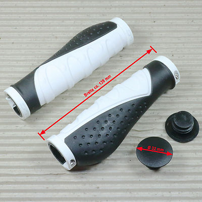 GRIFFE MTB XLC GRIPS GR-S07 ERGONOMIC - WEISS SCHWARZ - zum Klemmen am Lenker