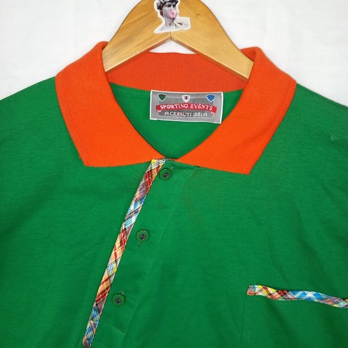 RARISSIMA VINTAGE DEADSTOCK CERRUTI 1881 MADE IN ITALY GREEN POLO DESIGN COLLAR - Imagen 2 de 21
