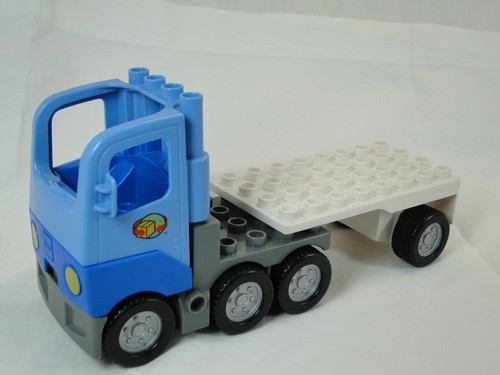 Lego Duplo LKW Truck Tieflader mit kleinem Anhänger