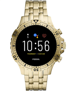 Fossil Garrett HR Gen 5 46mm Stainless Steel Smart Watch, Gold-Tone MSRP $300 | eBay
