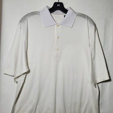 Ben Hogan Polo Shirt Men's Large White Short Sleeve Cotton