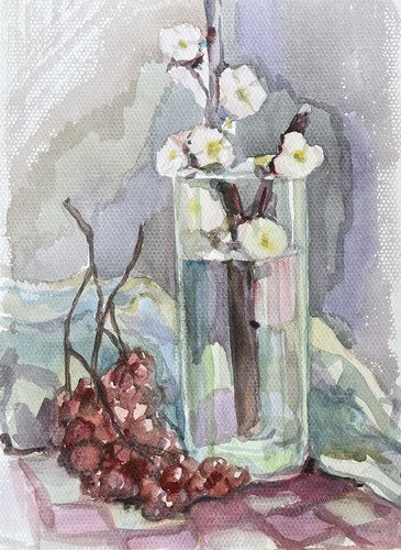 “ Spring twig” Original Watercolor painting by Ukrainian artist. Ukraine - Picture 1 of 7