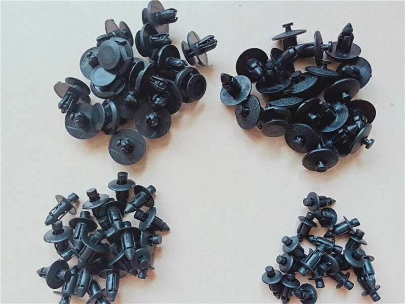 Juego de 80 piezas de pernos de carenado de nailon para motocicleta ATV carrocería palanca de empuje remaches pasadores Foto 2 de 4