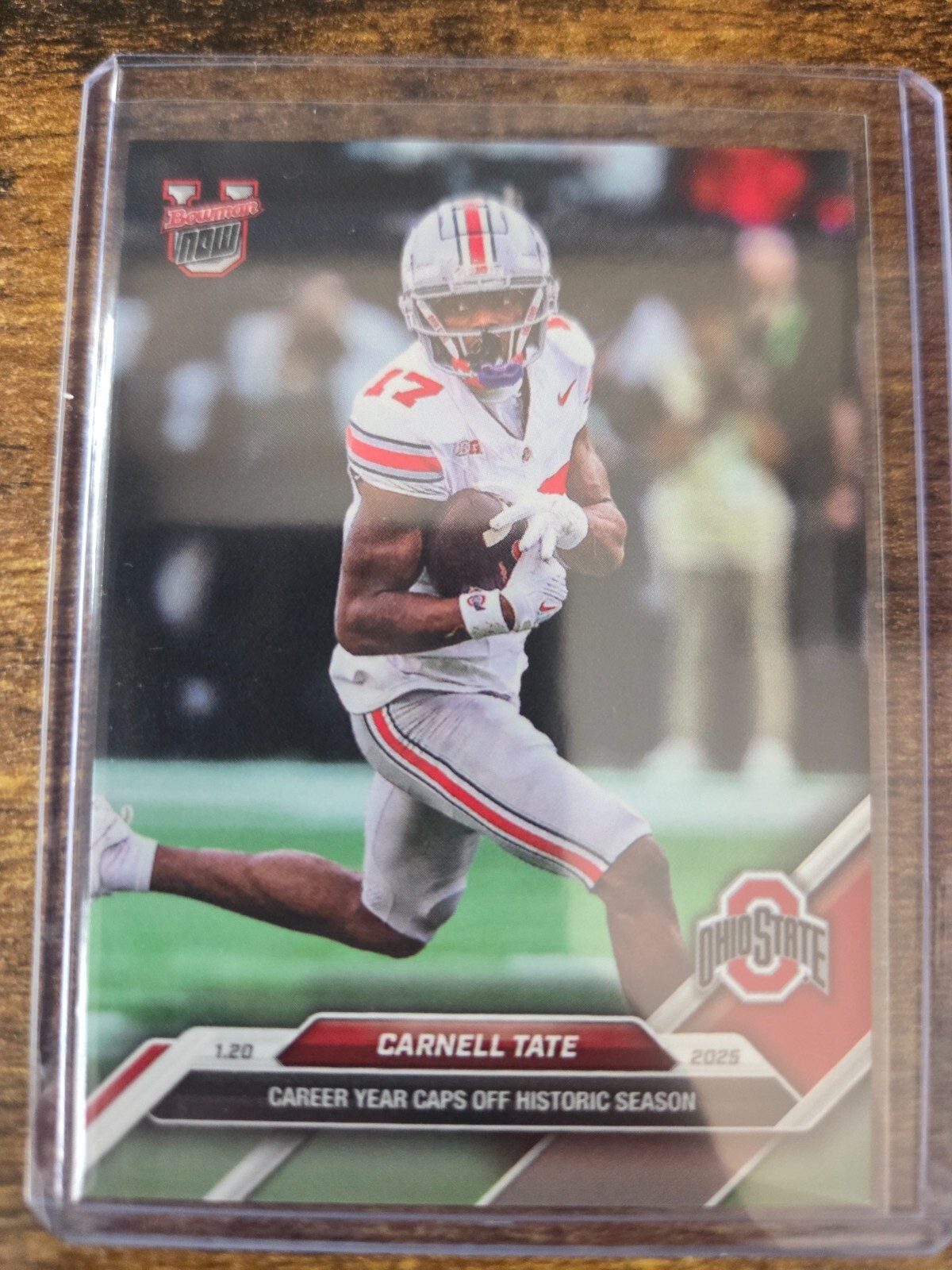 2024-25 Bowman U Now Carnell Tate National Champion #OS-02 Ohio State Buckeyes