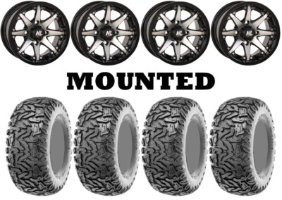Kit 4 Maxxis Workzone Tires 25x8-12/25x10-12 on High Lifter HL10 Machined H700