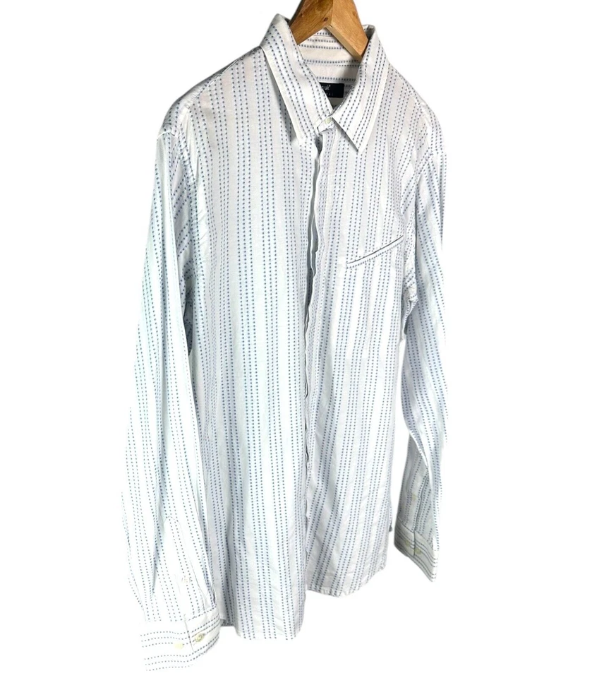 FCUK Shirt White Stripe Textured Shirt  Men's UK Size L 42" Chest - Image 2 of 4